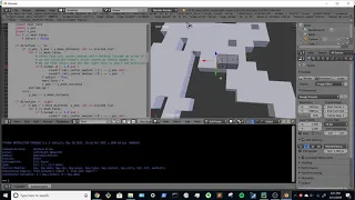 3D procedural level generator in Blender using a random walk algorithm and extrusion via Python API