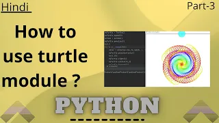 How to use turtle module using python python in hindi