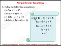 Simple Linear Equation with Brackets