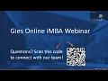 Online Master of Business Administration iMBA Program Webinar 1 12 23