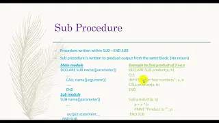 Modular Programming I