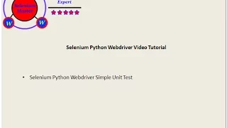 Selenium Python Webdriver Tutorial - Unit Test