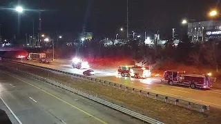 Lansing Township Fire Department cleans up crash on US 127 South