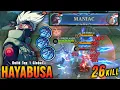 26 Kills + MANIAC!! Hayabusa Kakashi Skin Deadly Shadow!! - Build Top 1 Global Hayabusa ~ MLBB