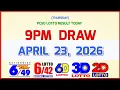 Lotto Results Today 9pm April 23 2026 PCSO