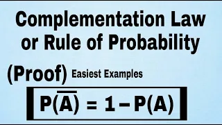 Complementation Law Rule Of Probability - Explained Statistics Tutor