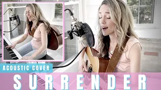 surrender natalie taylor live acoustic cover on guitar with powerful switch to piano lynsay ryan