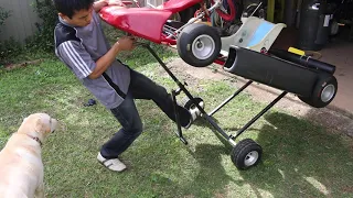 how to load go kart on the stand