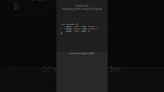 JavaScript - Working With Array Of Objects