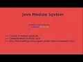 JAVA MODULE SYSTEM How to create a module compile it and run the modular app from command line