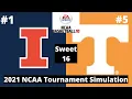 SWEET 16 - #1 Illinois vs #5 Tennessee - NCAA Basketball 10 Simulation!
