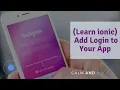 Learn Ionic Framework How to Create a Login System - Part 1