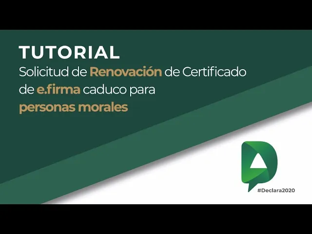 Tutorial: Solicitud de Renovación de Certificado de e.firma caduco para personas morales - download from YouTube for free