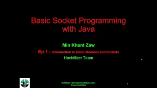 Module 01 Introduction to Basic Modules and Sockets Socket Programming with Java