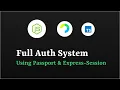 Full Authentication in Express using Passport Express-Session TypeScript