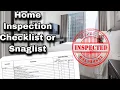 Home Inspection Sample Checklist or Snag List Easy Guide to Inspect Your New Home Before Handover