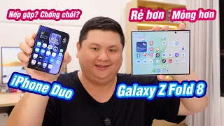 Galaxy Z Fold 8 hơn / thua gì iPhone Duo?