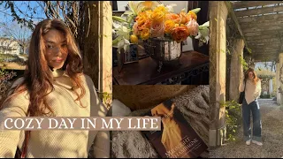 A day in my life vlog! - End of Autumn floral arranging, cozy afternoon, & clothing haul
