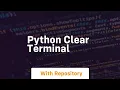 python clear terminal