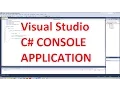 How to create a console application in Visual Studio 2012 with c