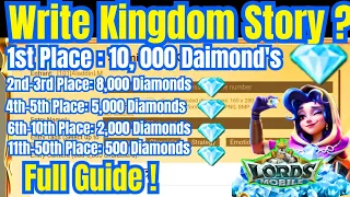 lords mobile 10th anniversary kingdom stories event free 20 000 gems u0026 10 000 diamonds reward