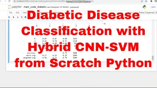 Diabetic Classification Hybrid CNN-SVM Scratch Python Code Hybrid CNN-SVM Scratch Python Code