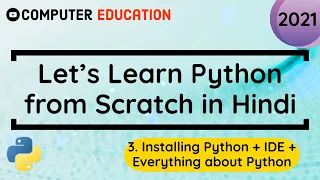 3 Installing Python IDE Pycharm Learn Python in 2021 from Scratch Hindi