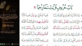  الشاطبية  حرز  الأماني ووجه التهاني     باب حروف قربت مخارجها دندنها
