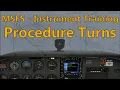 Procedure turns in MSFS AH IFR flight lesson