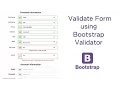 Validate Form using Bootstrap Validator