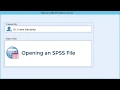 Opening an SPSS data file