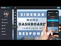 Responsive Sidebar Menu Dashboard Template UI - Using CSS HTML JQuery