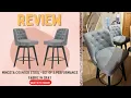 MINCETA Counter Stool 26 360 Free Swivel Upholstered Bar Stool Review
