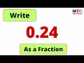 What is 0 24 as a Fraction Simplest Form