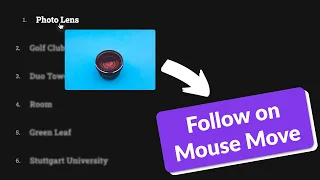 Follow the Cursor on Mousemove Javascript Front-end