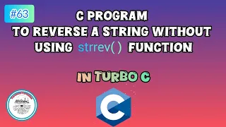 C program to reverse string without strrev function