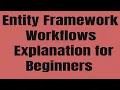 Entity Framework Workflows CodeFirst DataBase First Model First Appraoch