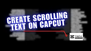 STEPS How to create scrolling text on capcut Full Guide