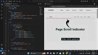 Scroll Indicator Using HTML CSS JavaScript No Talking