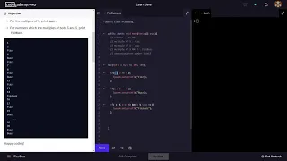 Learn Java - 6 2 Java Loops FizzBuzz Exercise Codecademy Walkthrough