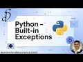 Python Built in Exceptions