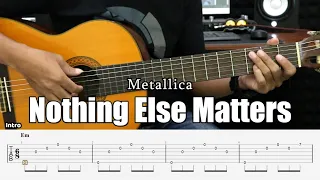 Download Nothing Else Matters - Metallica - Fingerstyle Guitar Tutorial + TAB \u0026 Lyrics MP3