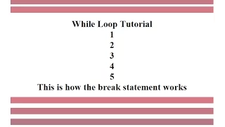 JavaScript While Loop Tutorial With break statement