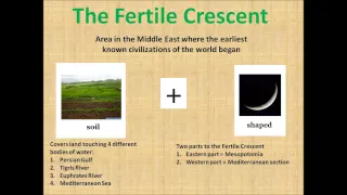 The Geography of the Fertile Crescent and Mesopotamia