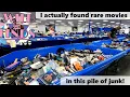 Goodwill Thrift Store Flea Market Hunting for rare Media Find Nice VHS DVDs Records Games