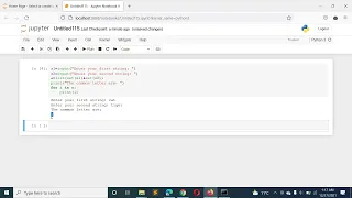 Python Program to Check Common Letters in Two Input Strings