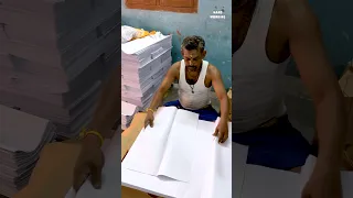 Skilled Workers Create Notebook Making Step By Step 