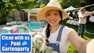 Gartenparty 😍🧼 Pool Garten Haus aufräumen & putzen! Familien VLOG | Mamiseelen
