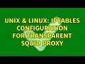 Unix Linux iptables configuration for Transparent squid proxy