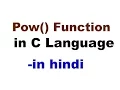 Pow function In C